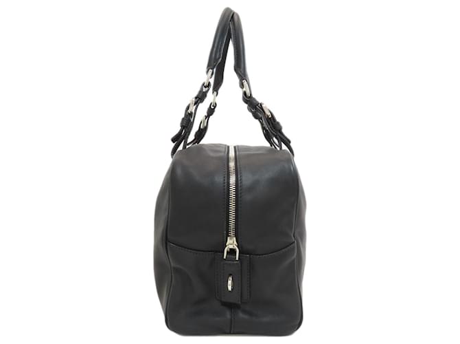 Borsa Mini Boston Prada BR3091 con logo impresso Nero - vista 3