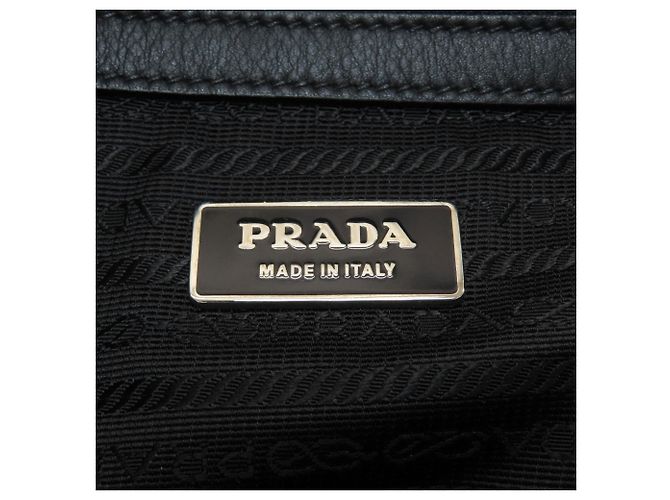 Borsa Mini Boston Prada BR3091 con logo impresso Nero - vista 6