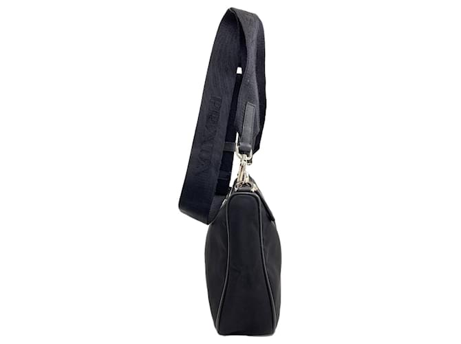 Borsa a tracolla Prada in nylon Nero - vista 3