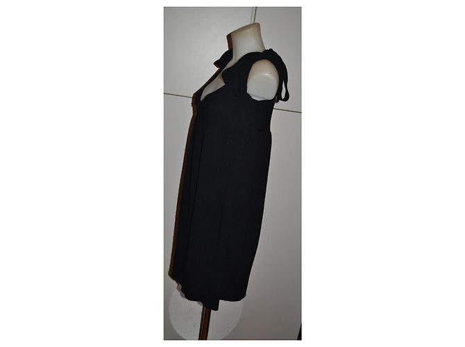 Abito Mini Nero Twin Set con Fiocco - vista 3