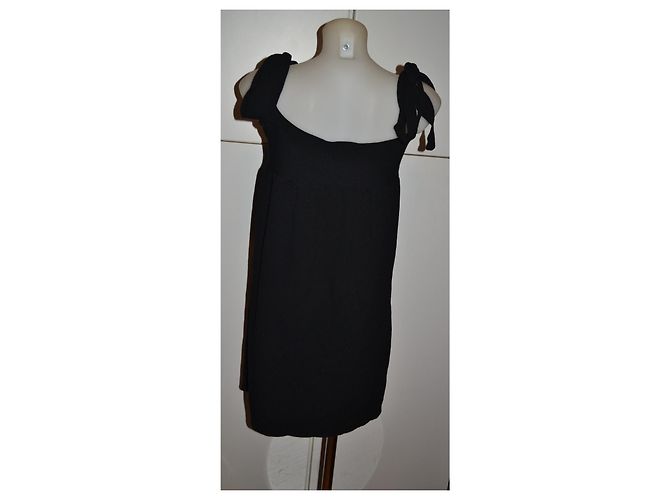 Abito Mini Nero Twin Set con Fiocco - vista 4