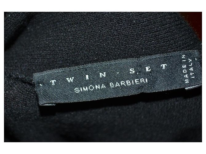 Abito Mini Nero Twin Set con Fiocco - vista 5