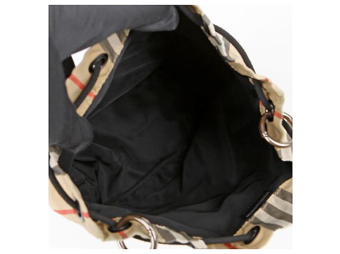 Burberry Pouch a secchiello con coulisse Poibe Marrone - vista 10