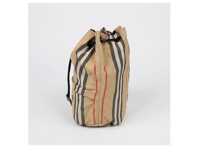 Burberry Pouch a secchiello con coulisse Poibe Marrone - vista 6