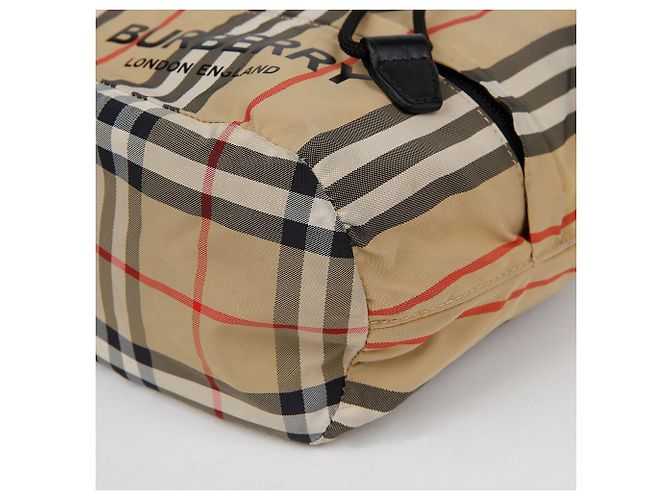 Burberry Pouch a secchiello con coulisse Poibe Marrone - vista 9