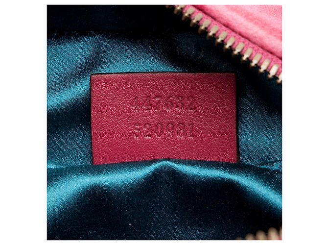 Borsa Small Camera Gucci Matelassé Velvet GG Marmont Rosa - vista 6