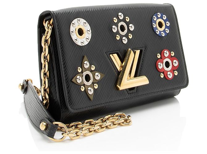 Portafoglio Louis Vuitton Epi Leather Mechanical Flowers Twist Chain Nero - vista 2