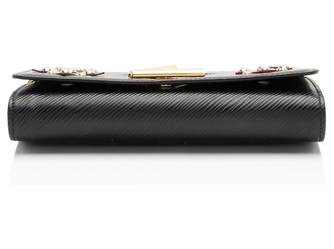 Portafoglio Louis Vuitton Epi Leather Mechanical Flowers Twist Chain Nero - vista 4