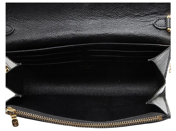 Portafoglio Louis Vuitton Epi Leather Mechanical Flowers Twist Chain Nero - vista 7