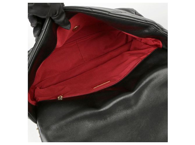 Chanel Bolso de Hombro Maxi Negro de Piel de Cordero - vista 10