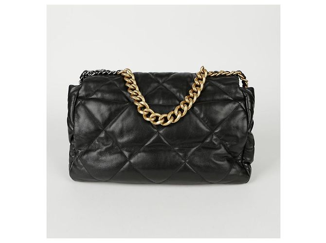 Chanel Bolso de Hombro Maxi Negro de Piel de Cordero - vista 4