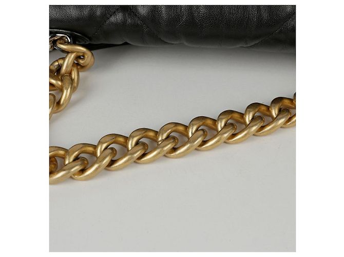 Chanel Bolso de Hombro Maxi Negro de Piel de Cordero - vista 7