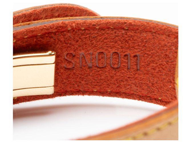 Bracciale dei desideri in pelle vintage Louis Vuitton Marrone - vista 3