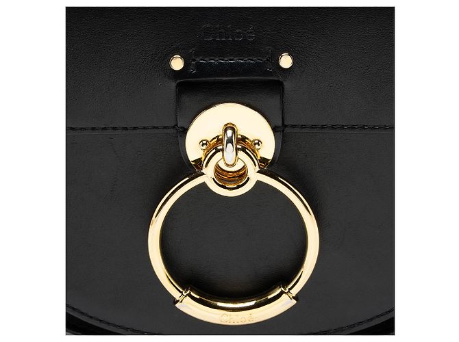 Chloé Borsa a spalla piccola Tess in pelle di vitello Chloe Nero - vista 10