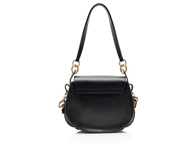 Chloé Borsa a spalla piccola Tess in pelle di vitello Chloe Nero - vista 3