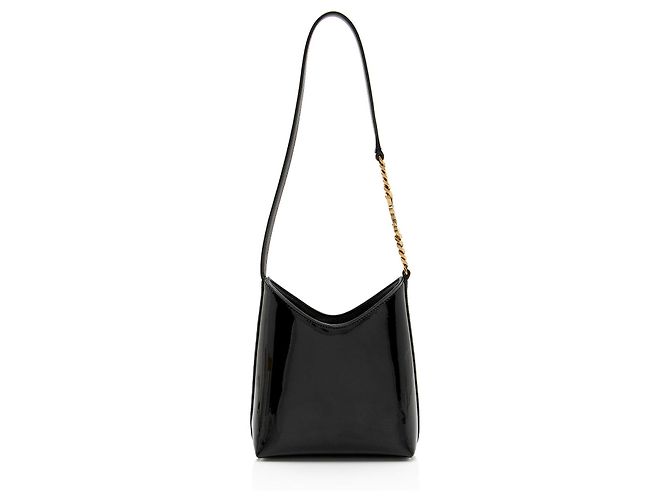 Saint Laurent Rendez-Vous Mini Hobo aus Lackleder Schwarz - Ansicht 3
