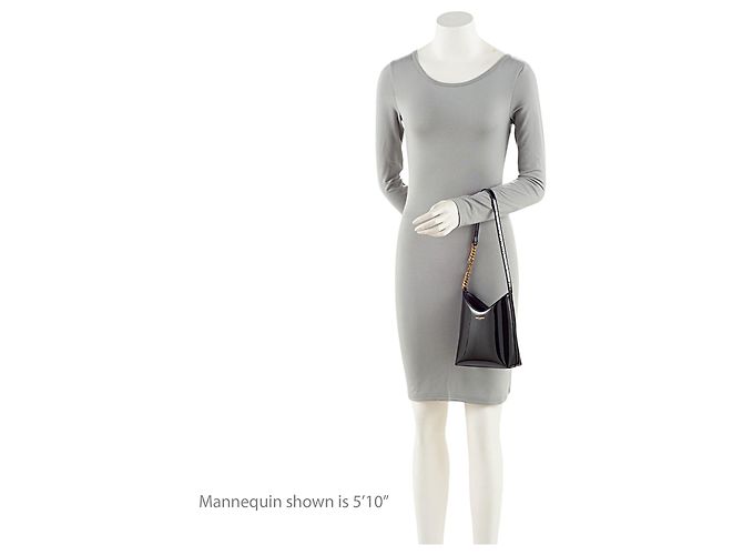 Saint Laurent Rendez-Vous Mini Hobo aus Lackleder Schwarz - Ansicht 5