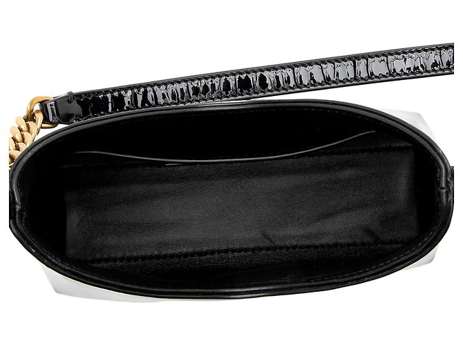 Saint Laurent Rendez-Vous Mini Hobo aus Lackleder Schwarz - Ansicht 7