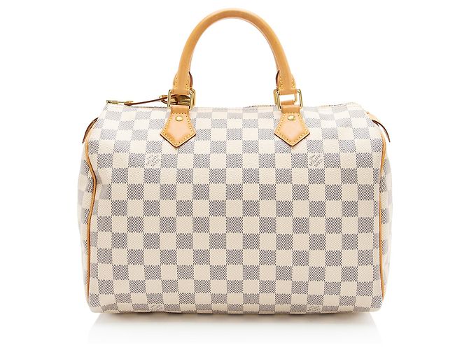 Borsa Louis Vuitton Damier Azur Speedy 30 Blu - vista 3