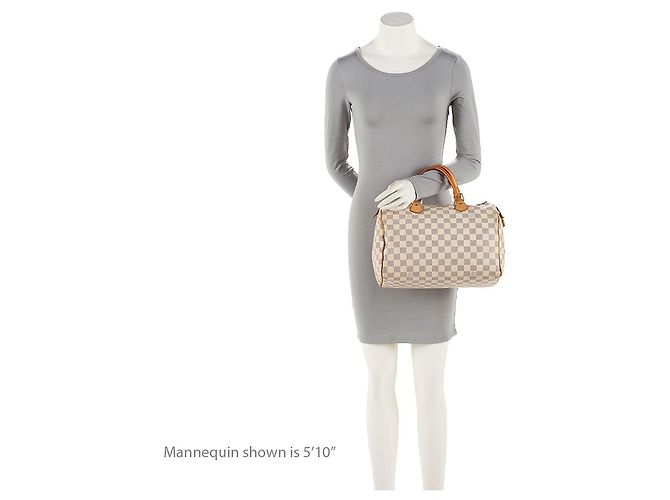 Borsa Louis Vuitton Damier Azur Speedy 30 Blu - vista 5