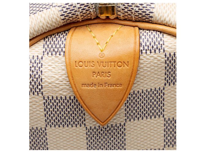Borsa Louis Vuitton Damier Azur Speedy 30 Blu - vista 8