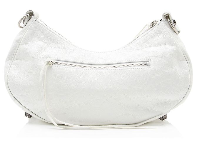 Borsa a spalla Small Le Cagole in agnello Balenciaga Bianco - vista 3