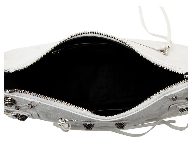 Borsa a spalla Small Le Cagole in agnello Balenciaga Bianco - vista 7