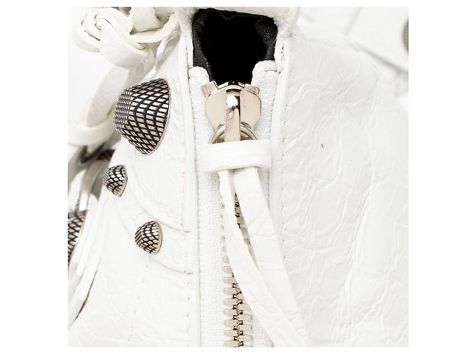 Borsa a spalla Small Le Cagole in agnello Balenciaga Bianco - vista 9