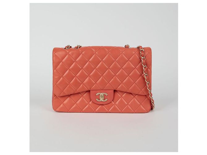Chanel Borsa a tracolla grande classica Arancione - vista 2