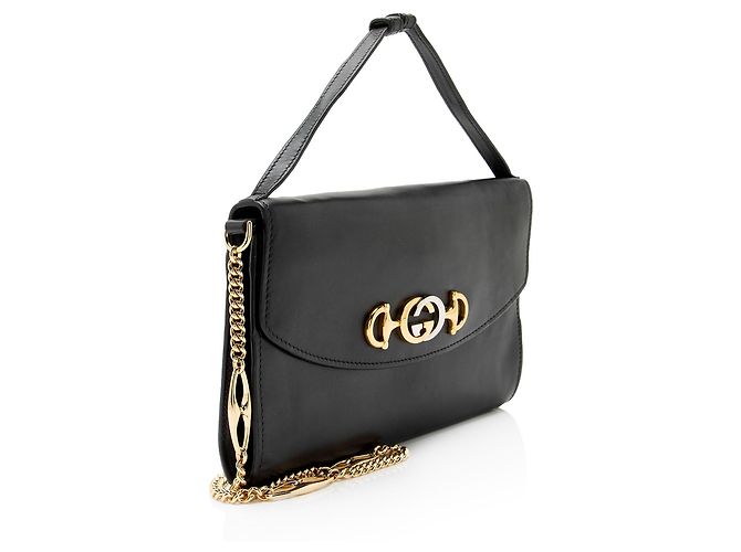 Borsa a tracolla Gucci Zumi in pelle Nero - vista 2