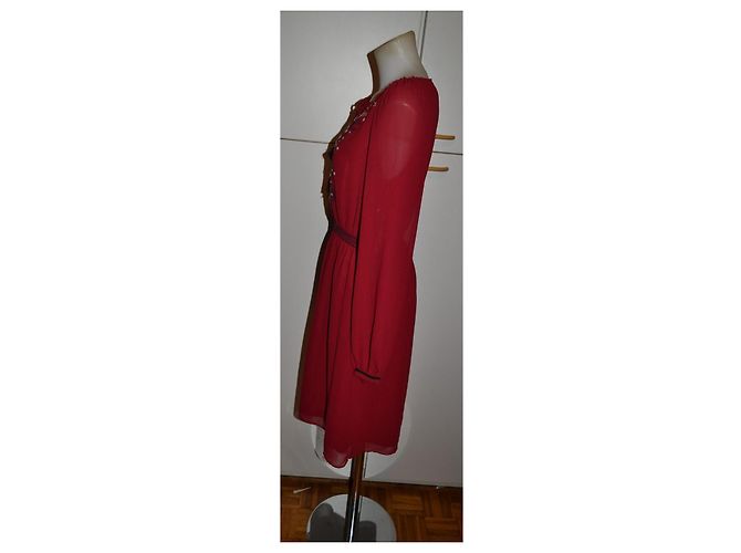 Altuzarra besticktes Kleid in Bordeaux Rot - Ansicht 3