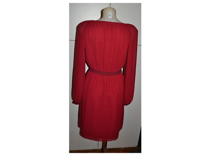 Altuzarra besticktes Kleid in Bordeaux Rot - Ansicht 4