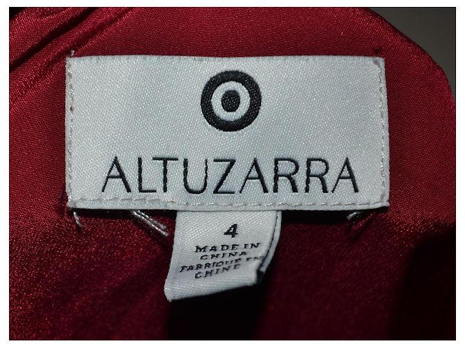 Altuzarra besticktes Kleid in Bordeaux Rot - Ansicht 5