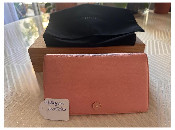 Cartera Larga Chanel de Cuero Caviar Rosa - vista 2