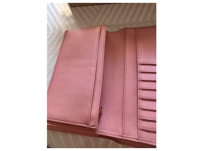 Cartera Larga Chanel de Cuero Caviar Rosa - vista 6