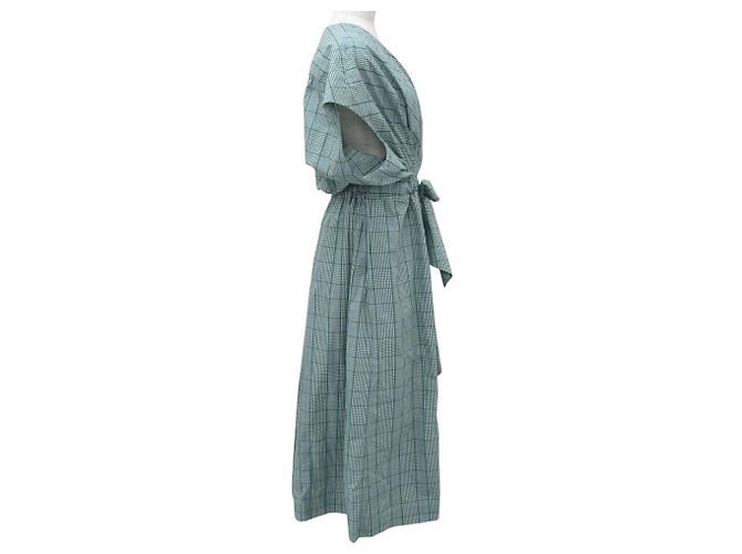 Autre Marque Blamink M CO CHK CASH WRAP Kleid Grün - Ansicht 4