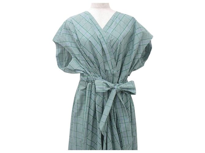 Autre Marque Blamink M CO CHK CASH WRAP Kleid Grün - Ansicht 5