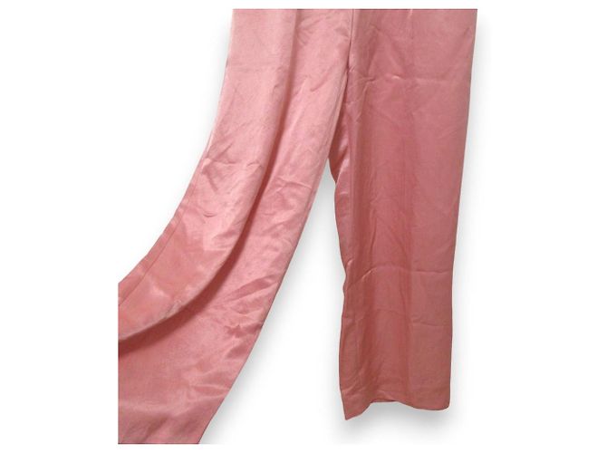 Autre Marque yori Satin-Weitenhose aus Acetat Pink - Ansicht 4