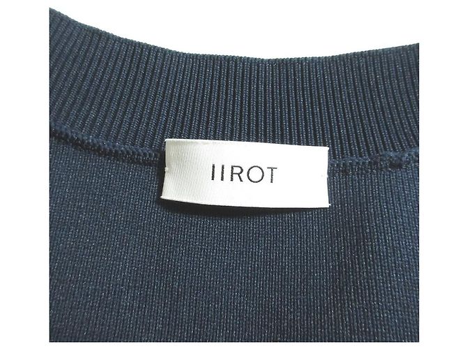 Autre Marque IIROT Dry touch V-Ausschnitt Strickpullover Blau Marineblau - Ansicht 4