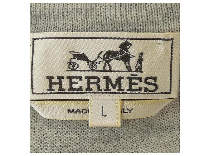 Cárdigan de lana Hermès Castaño Azul marino - vista 4
