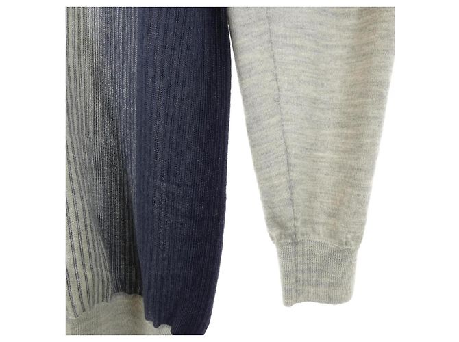 Cárdigan de lana Hermès Castaño Azul marino - vista 6