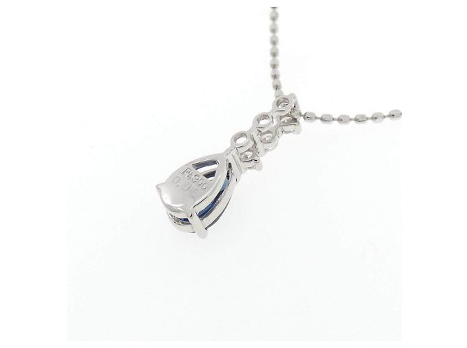 Autre Marque Collana in Pt900 Pt850 Zaffiro e Diamante Argento - vista 4