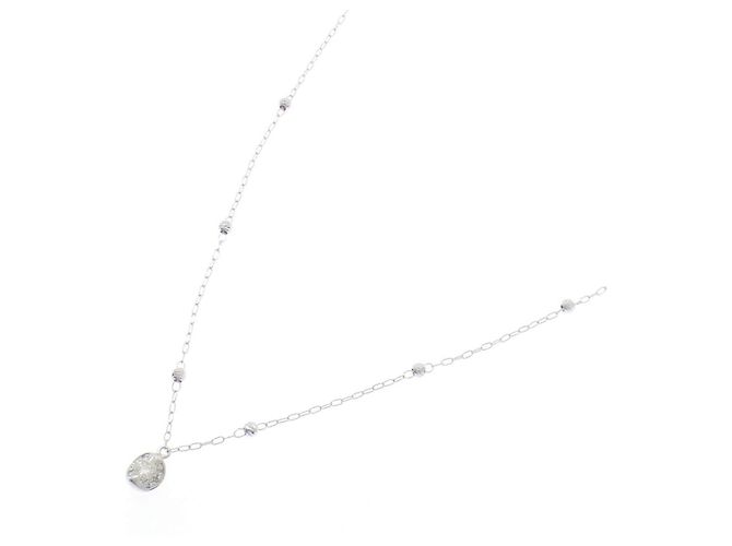 Autre Marque Collana in oro bianco K10 e diamanti Argento - vista 2