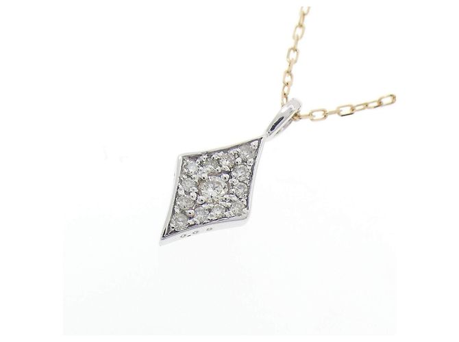 Autre Marque Collana con diamanti K10WG K10YG D'oro - vista 3