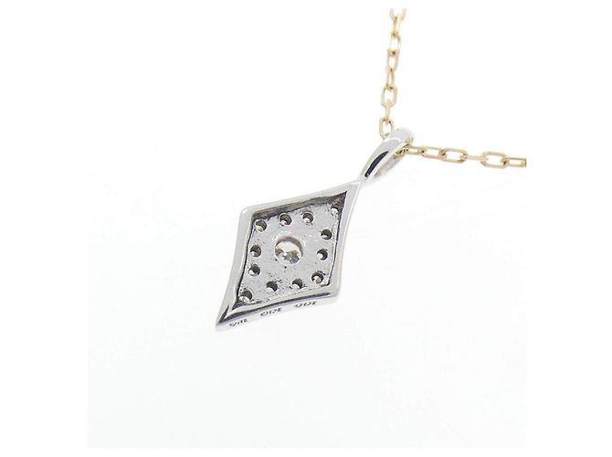 Autre Marque Collana con diamanti K10WG K10YG D'oro - vista 4