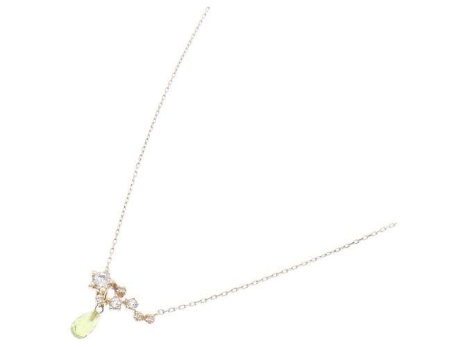 Autre Marque Vendome K10 Yellow Gold Color Stone Necklace Golden - view 2