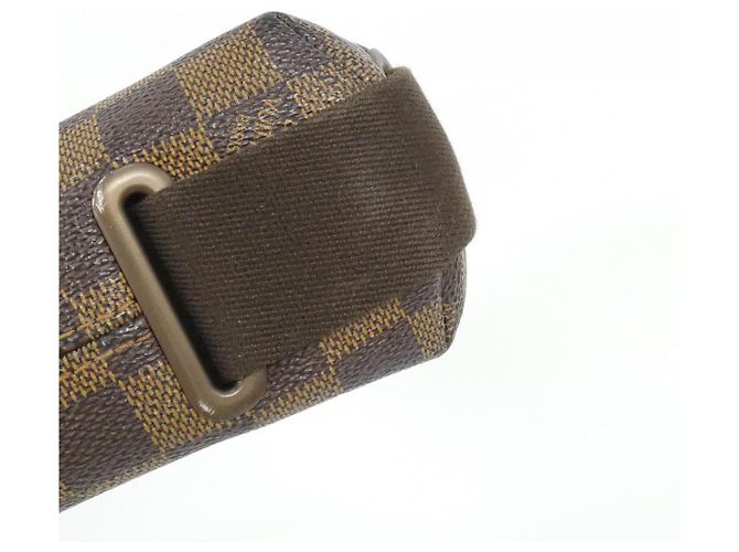 Borsa a tracolla Louis Vuitton Brooklyn Damier Marrone - vista 3