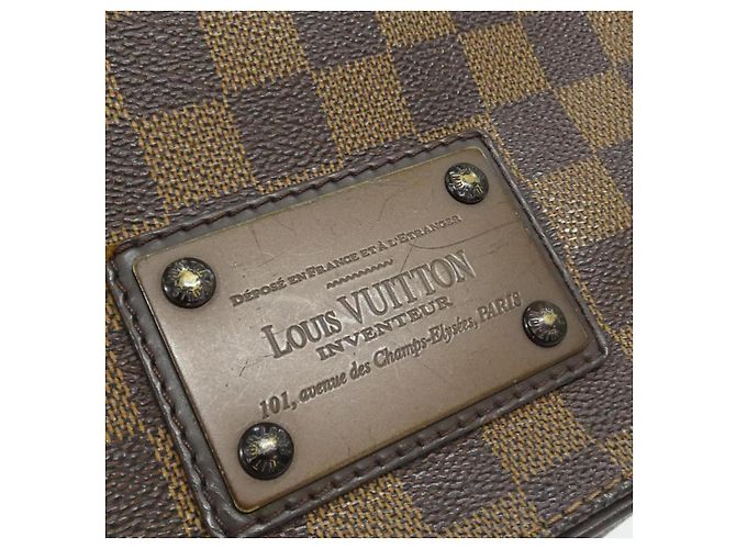 Borsa a tracolla Louis Vuitton Brooklyn Damier Marrone - vista 5