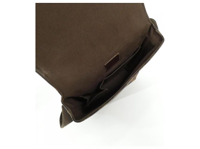 Borsa a tracolla Louis Vuitton Brooklyn Damier Marrone - vista 8