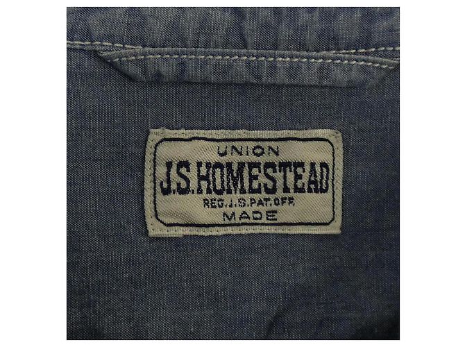 Autre Marque Camicia J.S HOMESTEAD Blu - vista 4